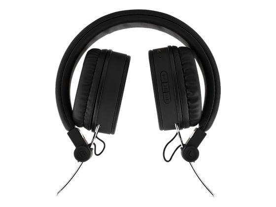 Streetz BT200 Foldable on-ear BT headset, 3.5 mm, black, Ledning & Trådløs, Musikk, 20 - 20000 Hz, 176 g, Hodesett, Svart