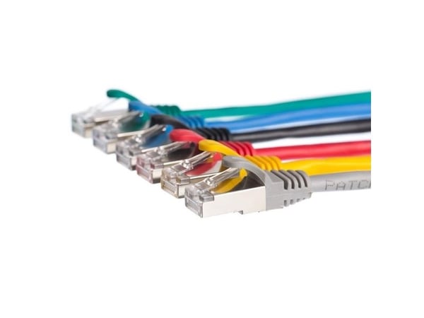 Netrack - Koblingskabel - RJ-45 (hann) til RJ-45 (hann) - S/FTP - CAT 5e - formstøpt, uten hindringer - rød