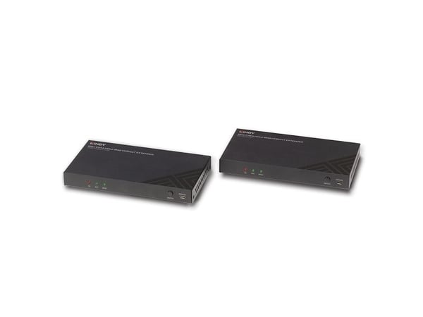 LINDY - Sender og mottaker - video, lyd, infrarød og seriell utvidelse - HDMI, HDBaseT - over CAT 6 - opptil 100 m (38340)