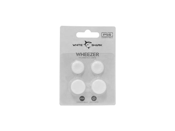 White Shark WHEEZER, Analoge spaker, PlayStation 5, Hvit, Silikon