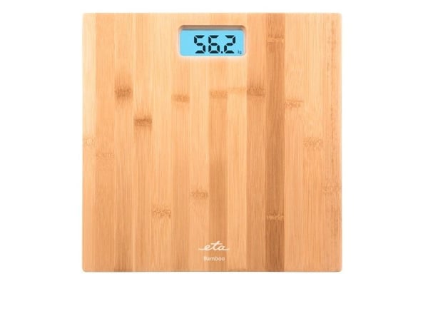 Eta ETA978090000, Sähkökäyttöinen henkilövaaka, 180 kg, 100 g, Bamboo, kg, lb, ST, Neliö
