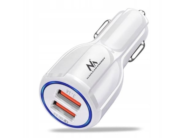 Maclean bil-laddare 2×USB-A, 3,1 A (MCE478 W)