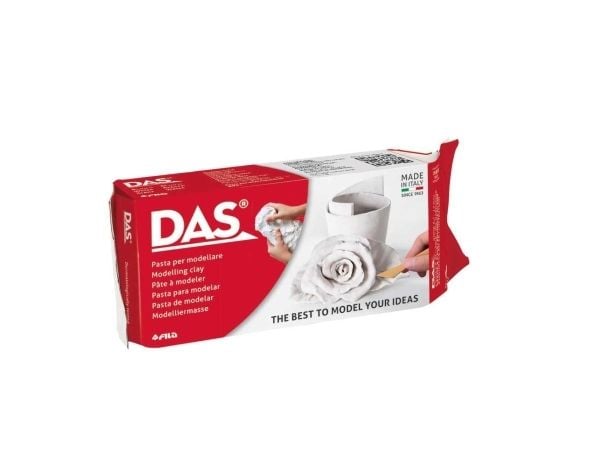 DAS Modelleringslera 1000g vit - lufttorkande modelleringslera utan behov av bränning