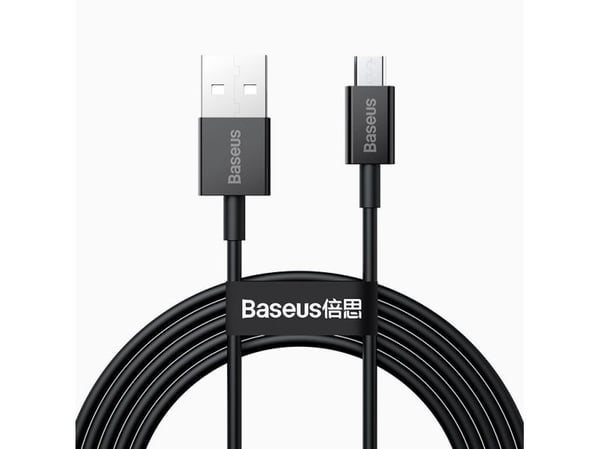 Baseus Superior, 2 m, USB A, Micro-USB A, USB 2.0, 480 Mbit/s, Hvid Baseus Superior, 2 m, USB A, Micro-USB A, USB 2.0, 480 Mbit/s, Hvid