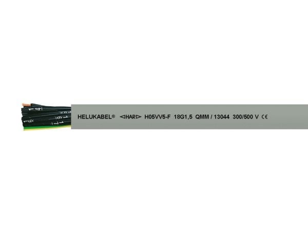 HELUKABEL H05VV5-F, Lågspänningskabel, Grå, Polyvinylklorid (PVC), Polyvinylklorid (PVC), Koppar, -5 - 70 ° C