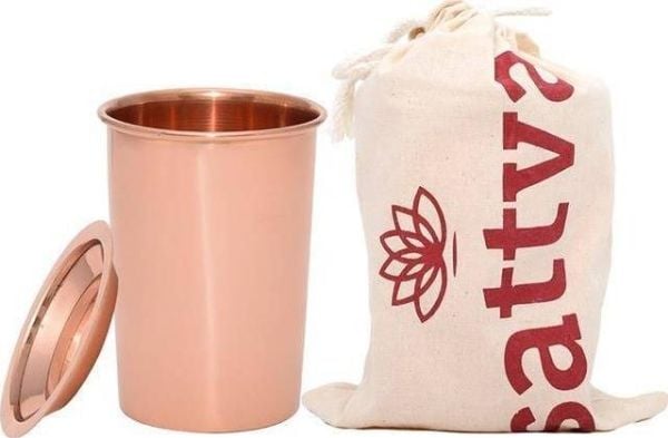 Sattva SATTVA Ayurveda kobberkopp med lokk glatt 350 ml