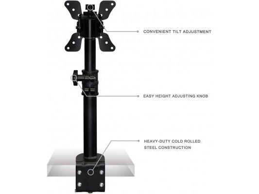 Techly ICA-LCD 500BK, 15 kg, 33 cm (13"), 76,2 cm (30"), 100 x 100 mm, Høydejustering, Sort