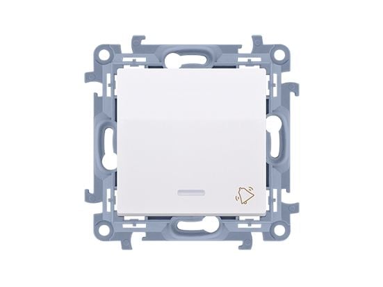 Kontakt-Simon CD1L.01/11, Tryckknappsbrytare, Plast, Vit, IP20, IP44, 250 V, 10 A