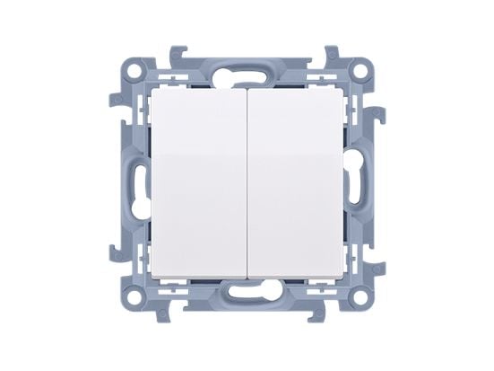 Kontakt-Simon CP2.01/11, Painikekytkin, Muovi, Valkoinen, IP20, IP44, 250 V, 10 A