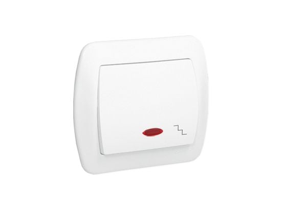 Kontakt-Simon AW6L/11, Muovi, Valkoinen, IP20, 250 V, 10 A, 90 mm