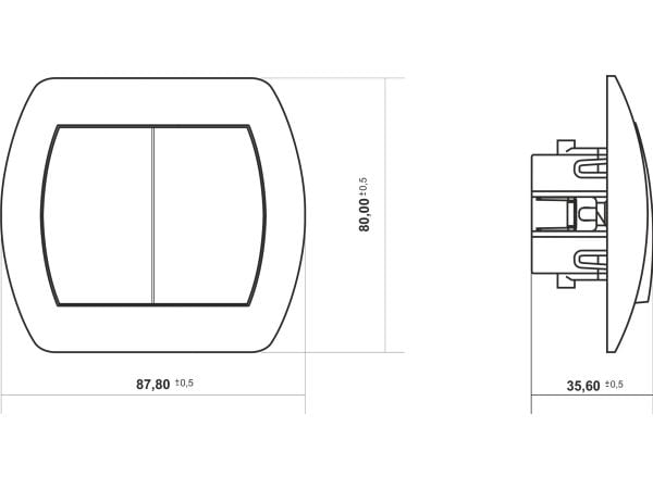Karlik WP-8, Painikekytkin, IP20