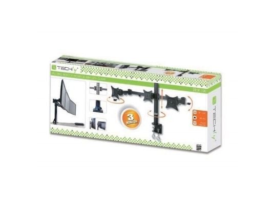 Techly ICA-LCD 482-T, 30 kg, 33 cm (13"), 61 cm (24"), 100 x 100 mm, Høydejustering, Sort