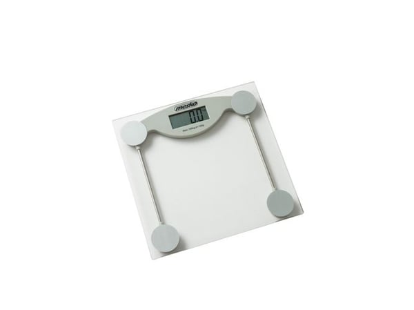 Mesko Home MS 8137, Sähkökäyttöinen henkilövaaka, 150 kg, 100 g, Läpinäkyvä, Valkoinen, kg, Suorakulmio