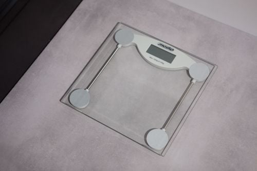 Mesko Home MS 8137, Elektronisk personvekt, 150 kg, 100 g, Gjennomsiktig, Hvit, kg, Rektangel