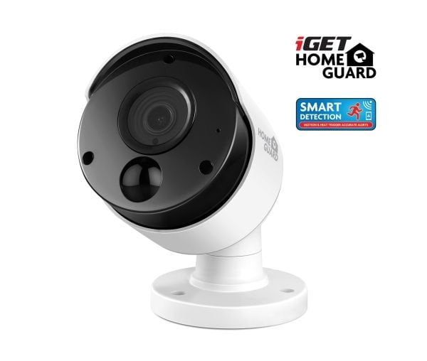 iGET HGNVK930CAM, Utendørs, Koblet med ledninger (ikke trådløs), Tak/Vegg, Hvit, IP66, CMOS