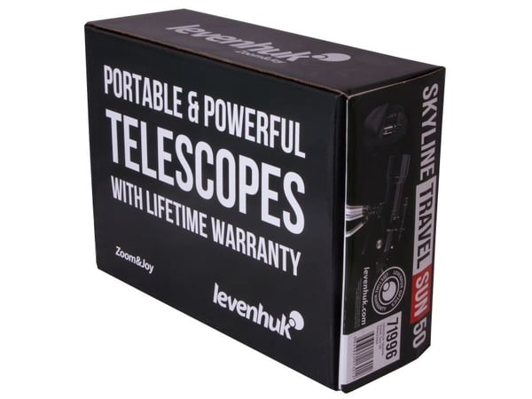 Levenhuk Skyline Travel Sun 50, Sort, Sølv, Aluminium, Manuell, 2,29 kg, 450 mm, 335 mm