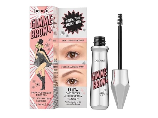 Benefit Gimme Brow+, ruskea, naiset, pullo, harja, AQUA (VESI), MICA, GLYCERYL STEARATE, POLYPROPYLENE, MAGNESIUM ALUMINUM SILICATE, PEG-100..., 3 g