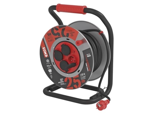 Emos P084254, 4 AC-pistorasia(a), Tyyppi F, 230 V, 4,35 A, 3000 W, 13,04 A