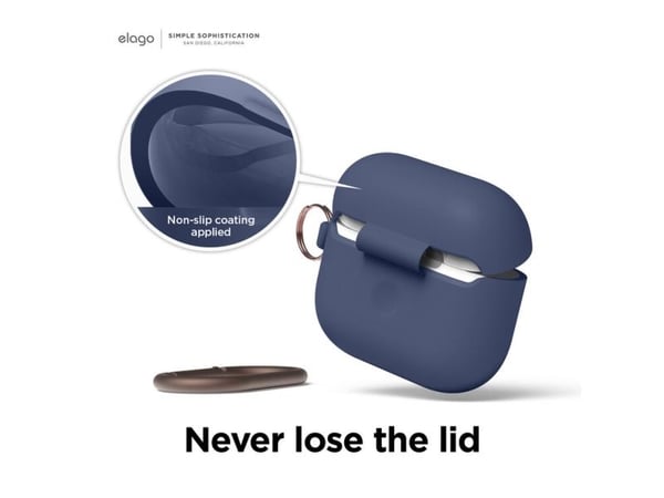 elago AirPods 3 silikoninen riippukotelo, Boks, silikoni, Indigo