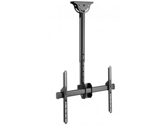 TECHly - Monteringssett (takmontering, monteringsbrakett, teleskopstang) - for flatpanel - stål - svart - skjermstørrelse: 37"-70" - takmonterbar