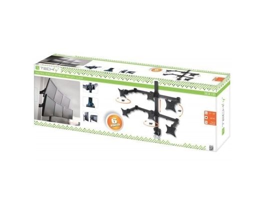 Techly ICA-LCD 482-S, 60 kg, 33 cm (13"), 50,8 cm (20"), 100 x 100 mm, Høydejustering, Sort
