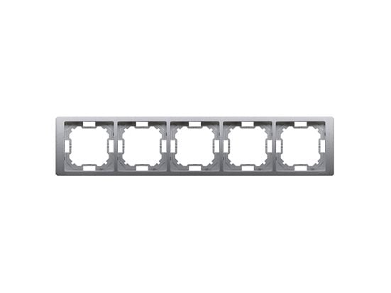 Kontakt-Simon Basic Neos 5-delt ramme i metallisert inox (BMRC5/21)