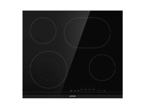 Gorenje ECT643BCSC - Keramisk komfyrtopp - 4 plater - Nisje - bredde: 56 cm - dybde: 49 cm - med faset frontkant - svart