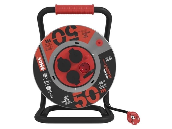 Emos P084504, 4 AC-pistorasia(a), Tyyppi F, 230 V, 4,35 A, 3000 W, 13,04 A
