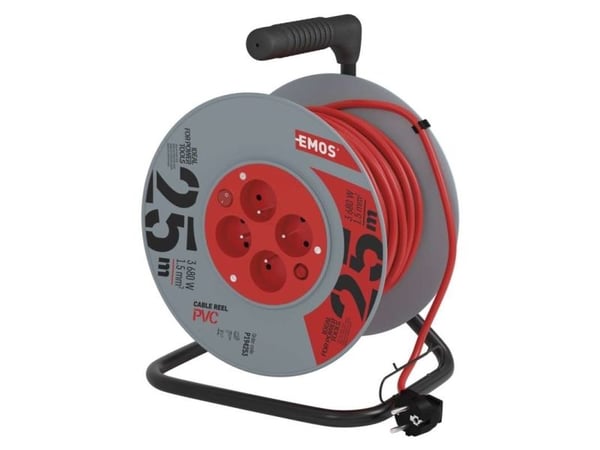 Emos P194253, 25 m, 4 AC-pistorasia(a), Sisätila, IP20, 1,5 mm², 230 V