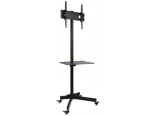 Techly Cart - for flatpanel / AV-utstyr - Svart - Skjermstørrelse: 58,4-139,7 cm (23 tommer-55 tommer)