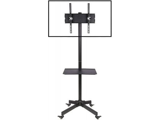 Techly Cart - for flatpanel / AV-utstyr - Svart - Skjermstørrelse: 58,4-139,7 cm (23 tommer-55 tommer)