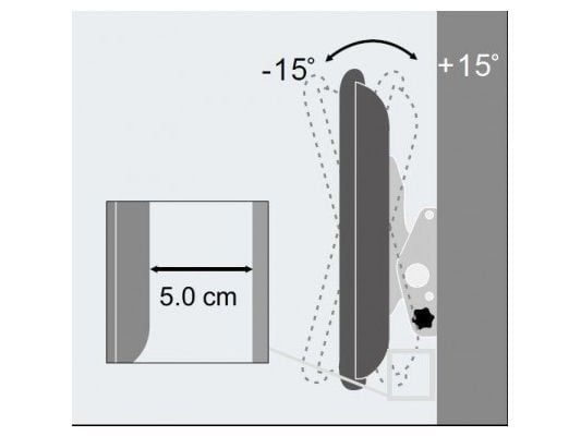 TECHly MOTION LED300 - Monteringssett (tippeveggmontering) - for flatpanel - svart - skjermstørrelse: 23"-55" - veggmonterbar