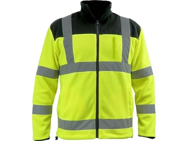 Dedra heijastava fleecepaita 280g/m2, koko S, keltainen ja musta (BH80P3-S)