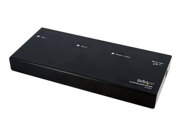 Startech 2 Port DVI Video Splitter with Audio - DVI Splitter with Audio - 2 Port DVI Splitter - DVI Video Splitter (ST122DVIA) - Video/lyd-splitter...