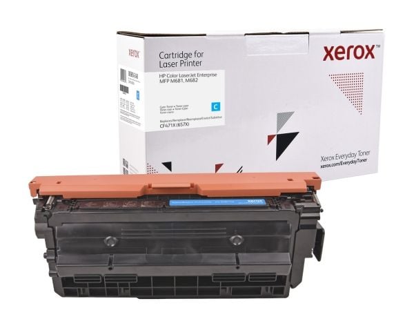 Everyday Suuri kapasiteetti Syaani -värikasetti Xeroxilta, HP CF471X -yhteensopiva, 23000 sivua- (006R04348), 23000 sivua, Syaani, 1 kpl