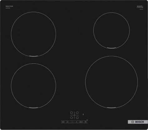 Bosch Serie | 4 PUE611BB5D - Induktionshäll - 4 kokplattor - Fördjupning - bredd: 56 cm - djup: 49 cm - ramlös - svart