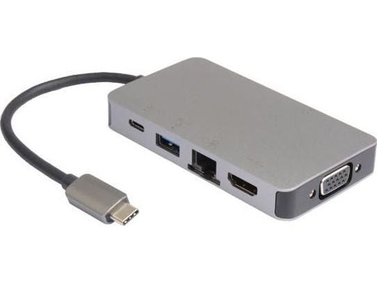 MicroConnect - Dokkingstasjon - USB-C 3.2 Gen 1 - VGA, HDMI - GigE