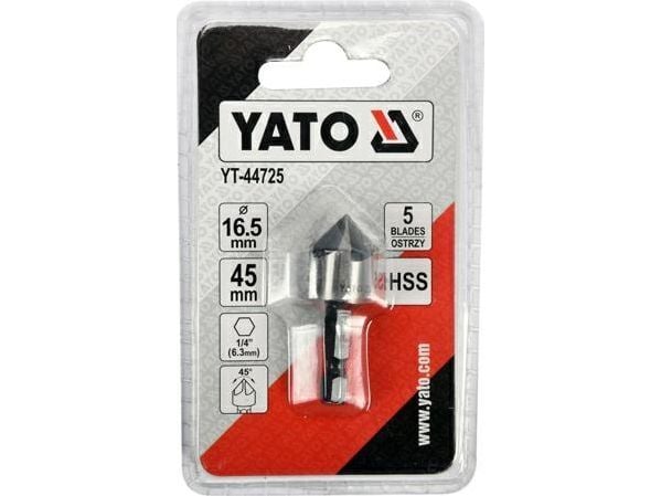 Yato YT-44725, Porakone, Senkkiporanterä, 1,65 cm, 45 mm, Laminaatti, metalli, puu, 45