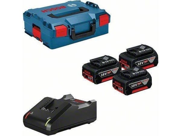 BOSCH. BATTERI 18V 5,0Ah x3 + LADER GAL 18V-40 +LB