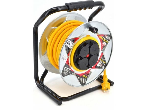 AWTOOLS RASKAS KELTAINEN METALLIKUMILIITIN 25m 3x1,5 mm 16A / 3680W / IP44 NEOPREN NEOPREN