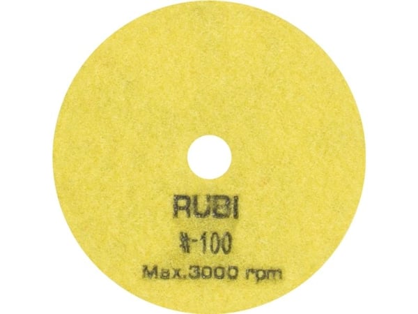 Rubi skivepolering for tørrpolering korn 100 100 mm (62971)