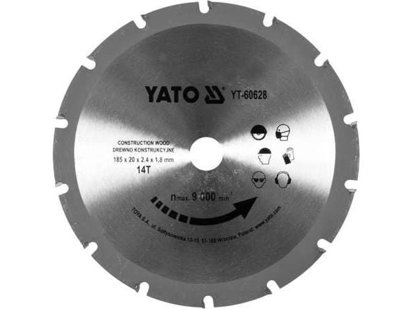 Yato trekappeskive med spiker 185x14x20 (YT-60628)
