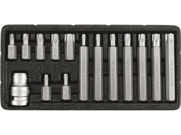 YATO TORX-TULPAT 15 ELEMENTTIÄ REIÄLLÄ 0417