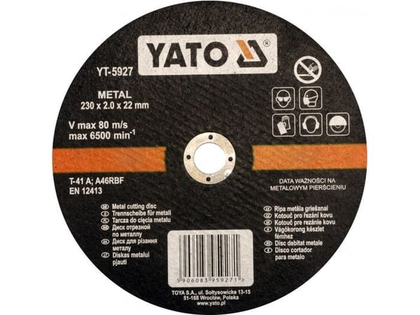Yato Metallin leikkuukiekko 230x2,0x22mm (YT-5927)