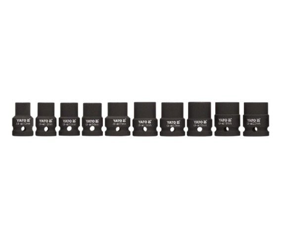 YATO IMPACT SOCKETS 1/2" SETT 10 stk 10-22mm 1025
