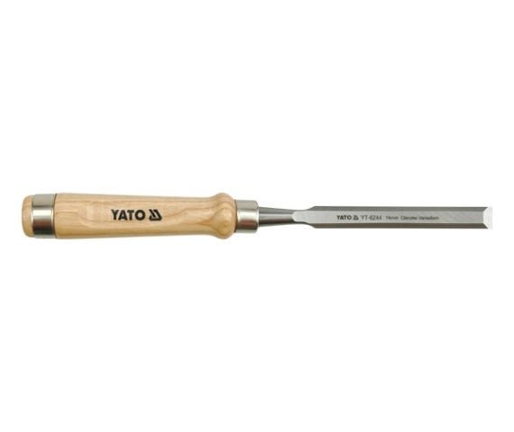 Yato YT-6253, Finjusteringsmeisel, Skrå kant, Stål, Brun, Tre, 2,8 cm