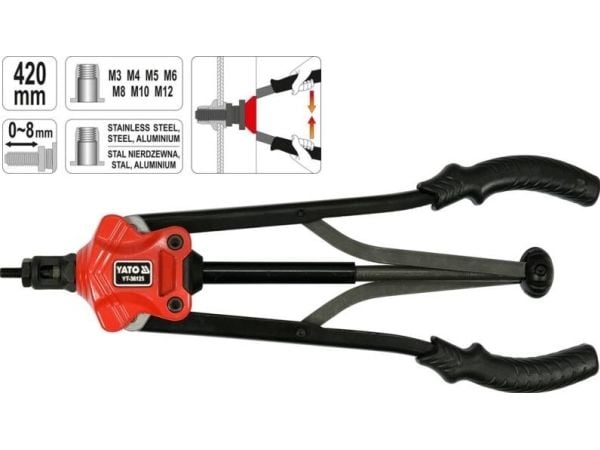 YATO RIVETER MUTTER M3-M12