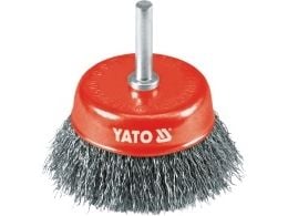 Yato YT-4751, Førpoleringsbørste, 4500 RPM, 6 mm, 7,5 cm, Rød, Rustfritt stål