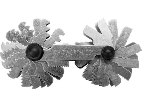 YATO gjengekontrollverktøy metrisk 60° 0,25–6,0 mm og Whitworth 55° 4–62 BSW, YT-29984