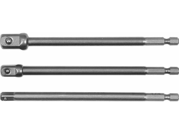 Yato YT-04628, Støpselsett, 1/4", Metrisk/imperisk, 3 hoder, 9.5,6.3,12.7 mm, 1/2,1/4,3/8"